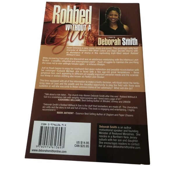 Robbed Without A Gun By Deborah Smith Novel 2004 Paperback Signed - Picture 2 of 16